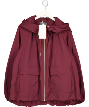 COS Dark Red Technical Hooded Parka Jacket UK S