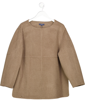 SOEUR Brown Valerianne Double-faced Wool Top Sz3 UK 12