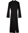 PRETTY LAVISH Black Turtleneck Open Back Knit Maxi Dress UK S