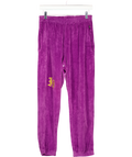 ILLUSTRATED PEOPLE Purple Velour Joggers UK S