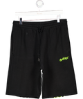 OFF-WHITE Off-white Opposite Arrow Sweat Shorts In Black / Lime UK S