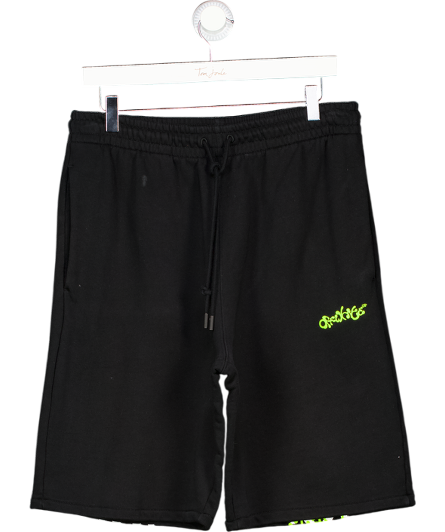 OFF-WHITE Off-white Opposite Arrow Sweat Shorts In Black / Lime UK S