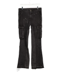 Jaded London Black Paint Splatter Paneled Denim Bootcut Cargo Pants W30