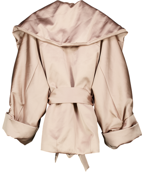 ArakII Pink Rose Taupe Padded Oversized Jacket UK M