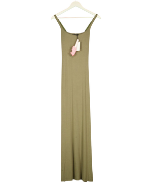 Fax Copy Express Green Maxi Dress UK S