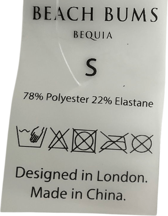 beach bums Green Bermuda Swimsuit UK S - Reliked