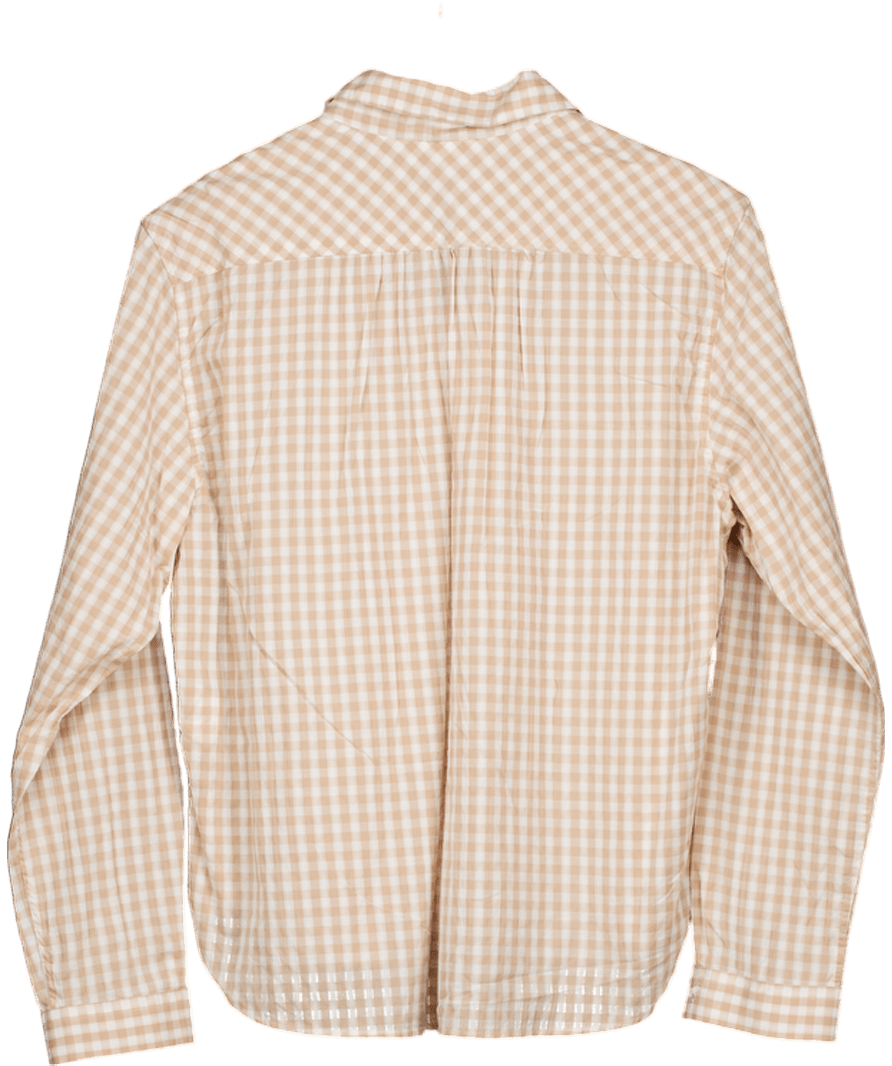 Beaufort & Blake Beige Gingham Shirt UK L - Reliked