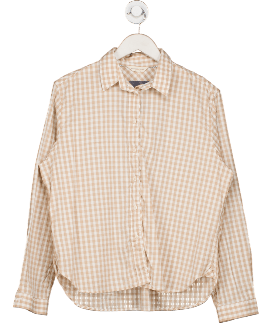 Beaufort & Blake Beige Gingham Shirt UK L - Reliked