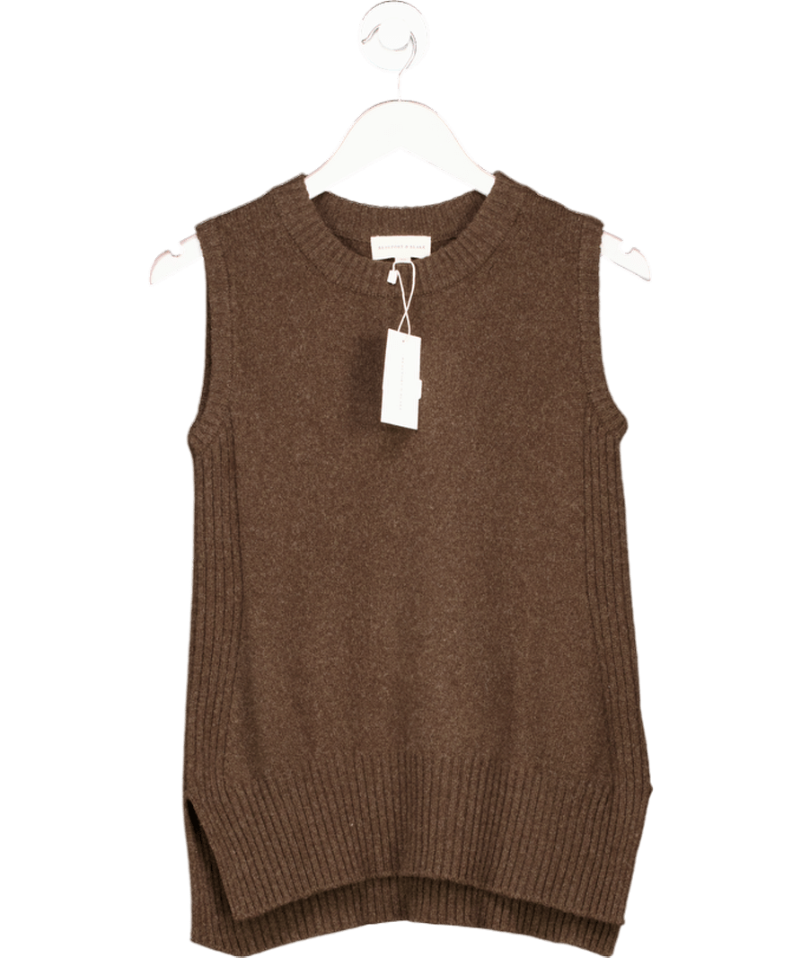 Beaufort & Blake Chocolate Brown Hartley Knitted Top UK XS - Reliked