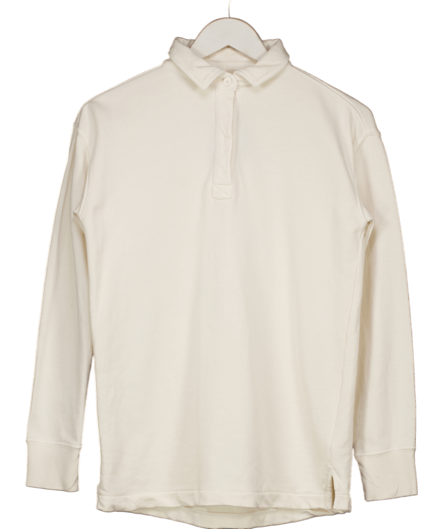 Beaufort & Blake Cream Sweat Top With Collar UK XS - Reliked