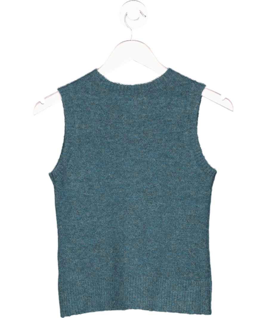 Beaufort & Blake Dark Green Alpaca / Wool Blend Sleeveless Knit UK XS - Reliked