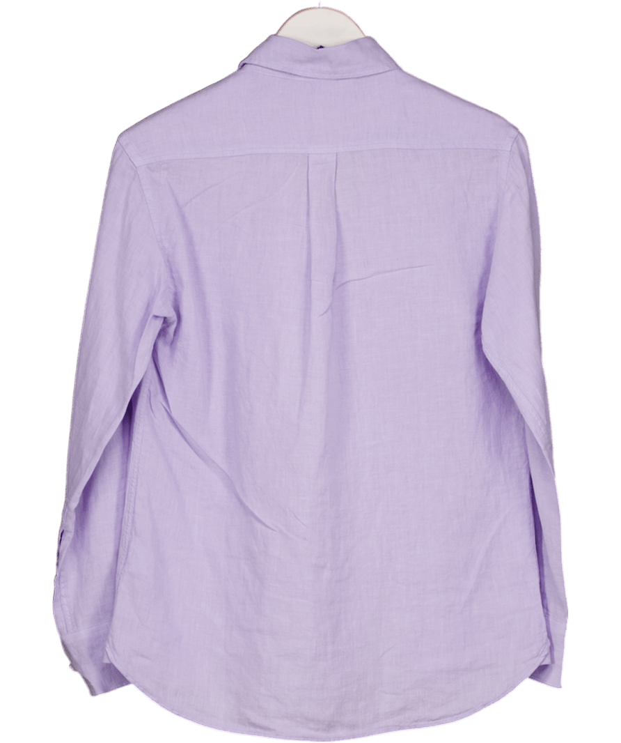Beaufort & Blake Purple Lilac 100% Linen Shirt UK XS - Reliked