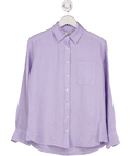 Beaufort & Blake Purple Lilac 100% Linen Shirt UK XS - Reliked