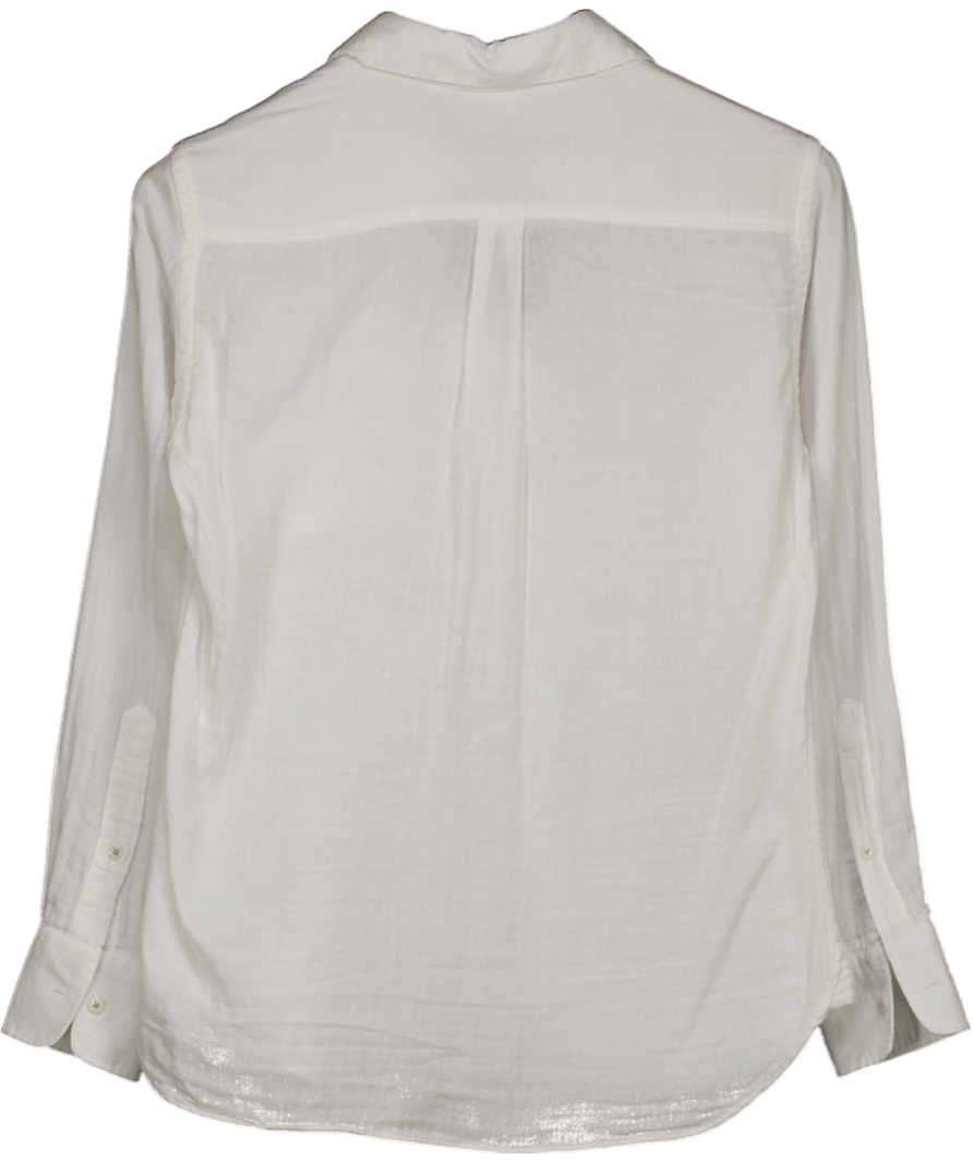 Beaufort & Blake White 100% Organic Cotton Cheesecloth Shirt UK XS - Reliked