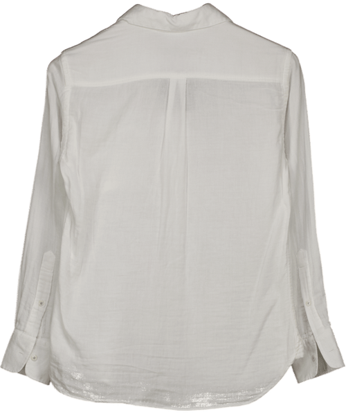 Beaufort & Blake White 100% Organic Cotton Cheesecloth Shirt UK XS - Reliked