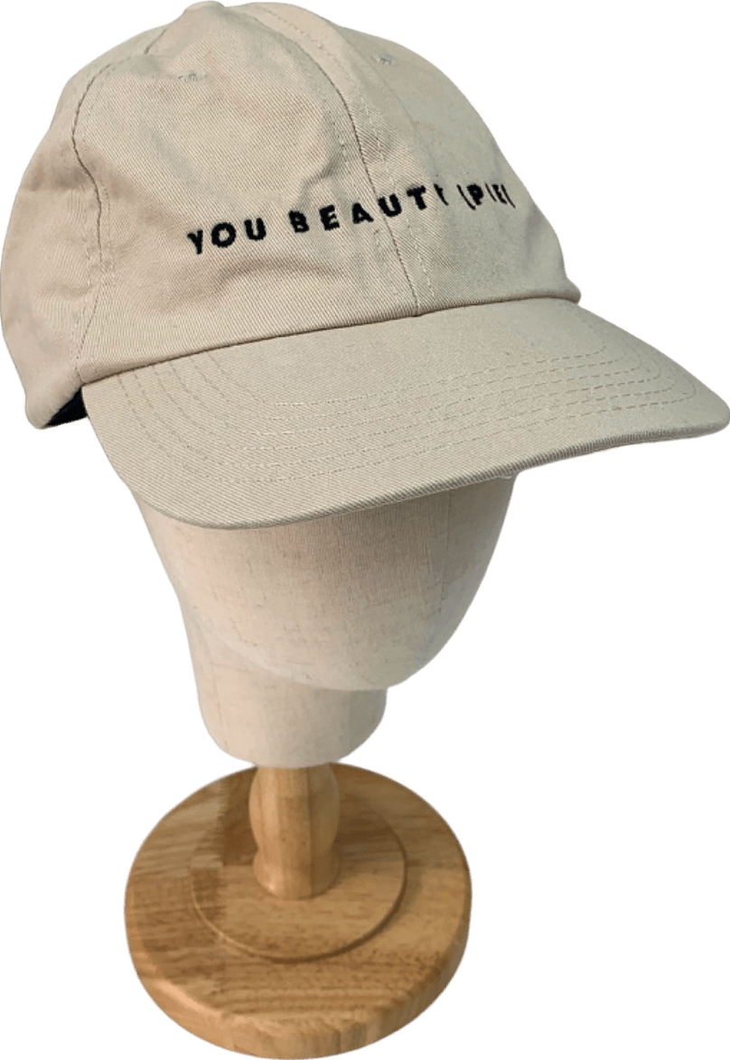 Beauty Pie Beige Cotton Baseball Cap One Size - Reliked