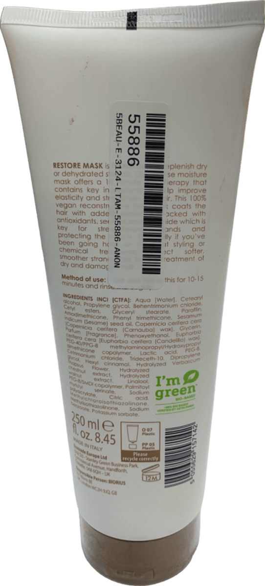 Beauty Works Restore Face Mask Intense Moisture 250 ml - Reliked