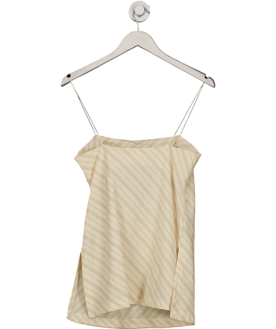 BEC + BRIDGE Peyson Seersucker Top In Cream And Black Stripe UK 8 - Reliked