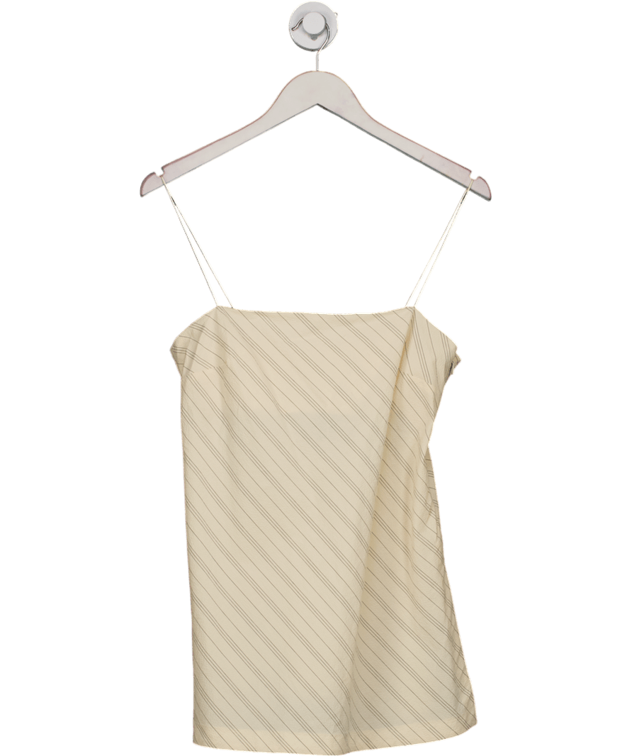 BEC + BRIDGE Peyson Seersucker Top In Cream And Black Stripe UK 8 - Reliked