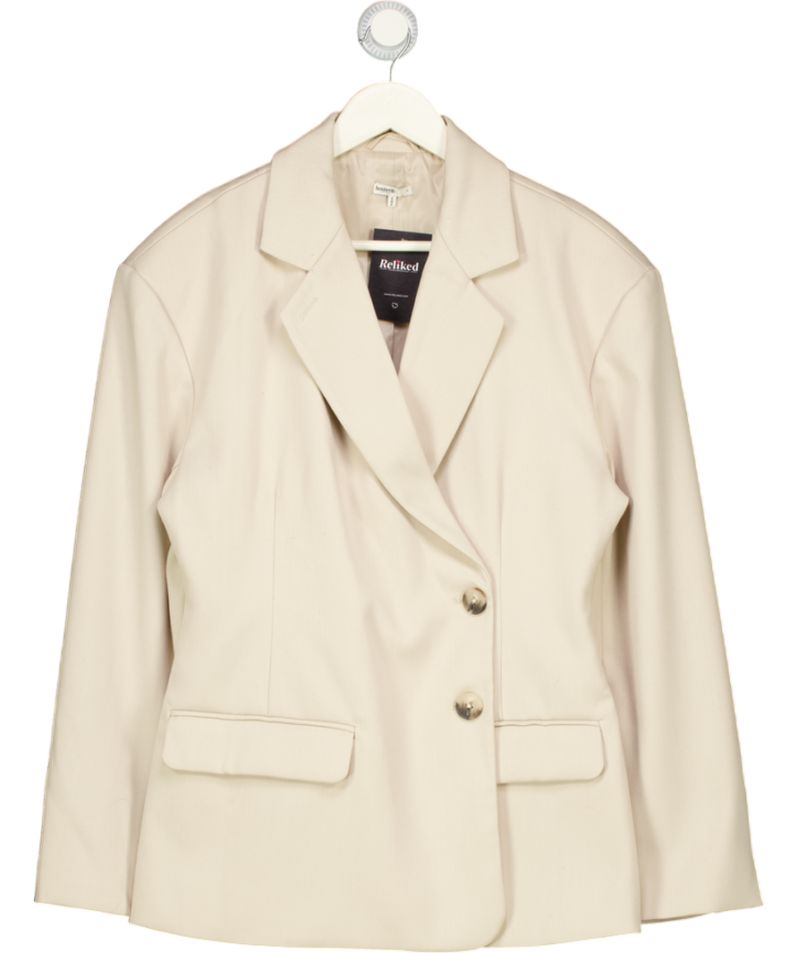 HOUSE OF CB Hudson Beige Hourglass Blazer UK L