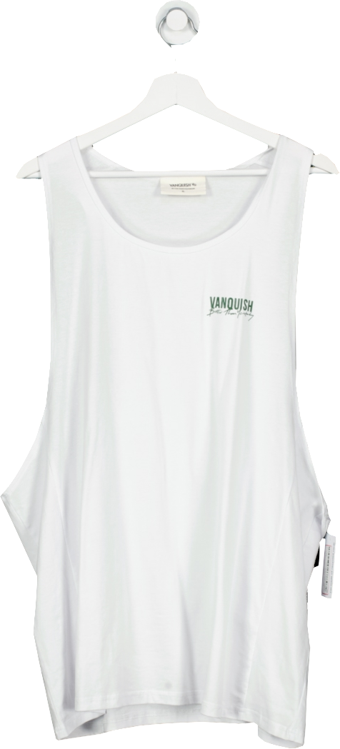 Vanquish White Better Than Yesterday Loose Fit Tank Top UK XL