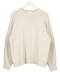 WEEKDAY Cream Knitted Oversized Mohair-blend Sweater UK XS
