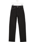 & Other Stories Black High Waisted Straight Jeans L30 W24