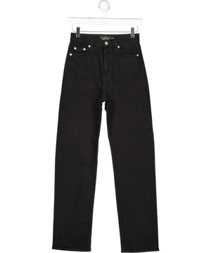 & Other Stories Black High Waisted Straight Jeans L30 W24