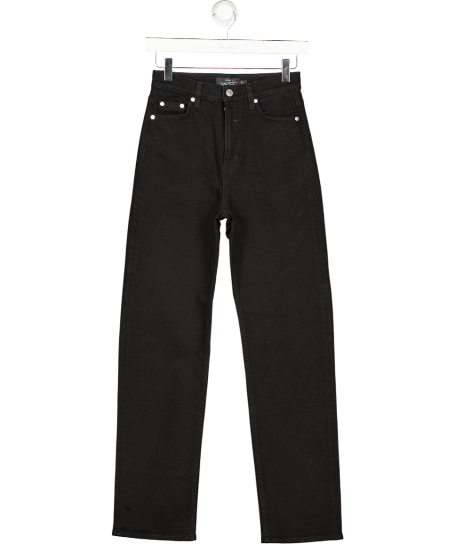 & Other Stories Black High Waisted Straight Jeans L30 W24