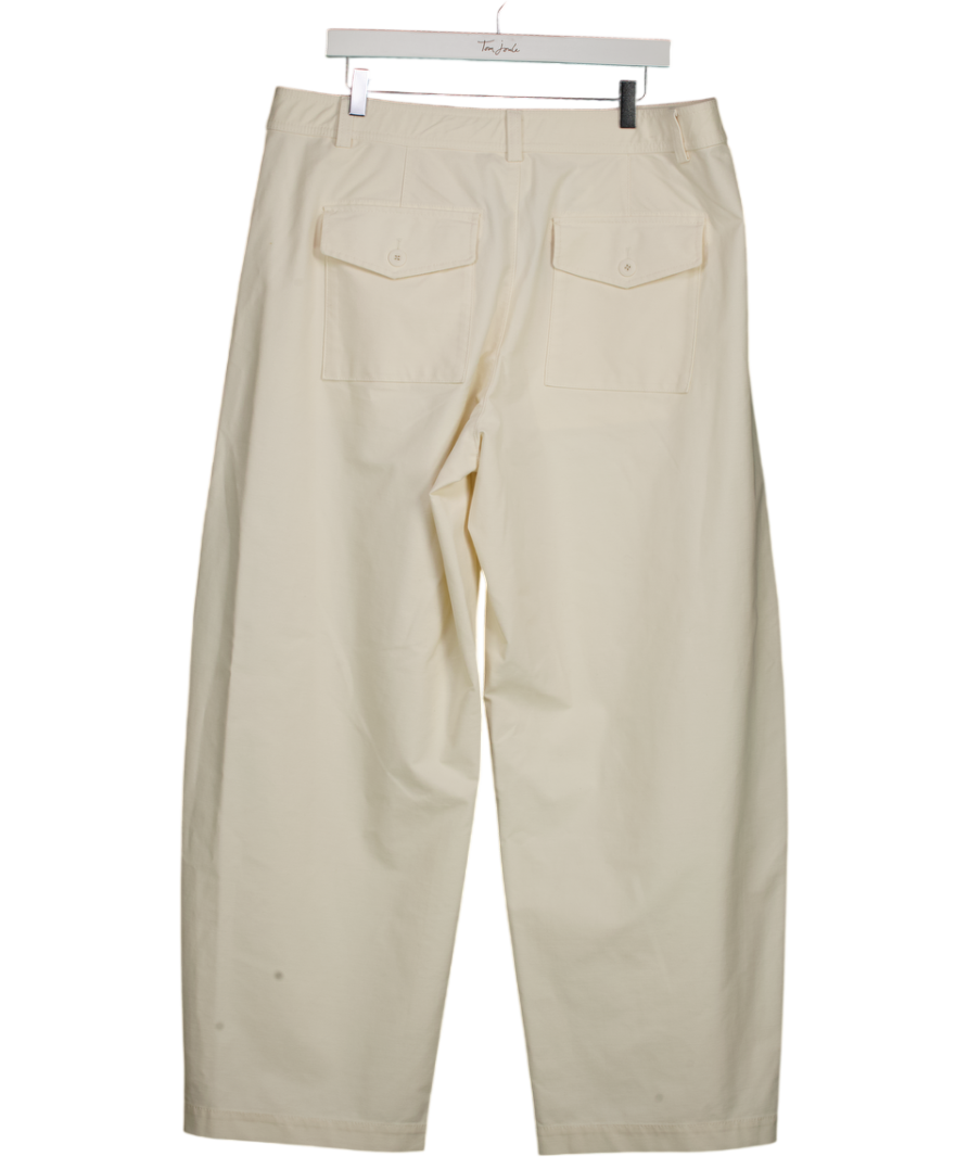 Uniqlo Cream Jersey Barrel Leg Trousers UK XXL