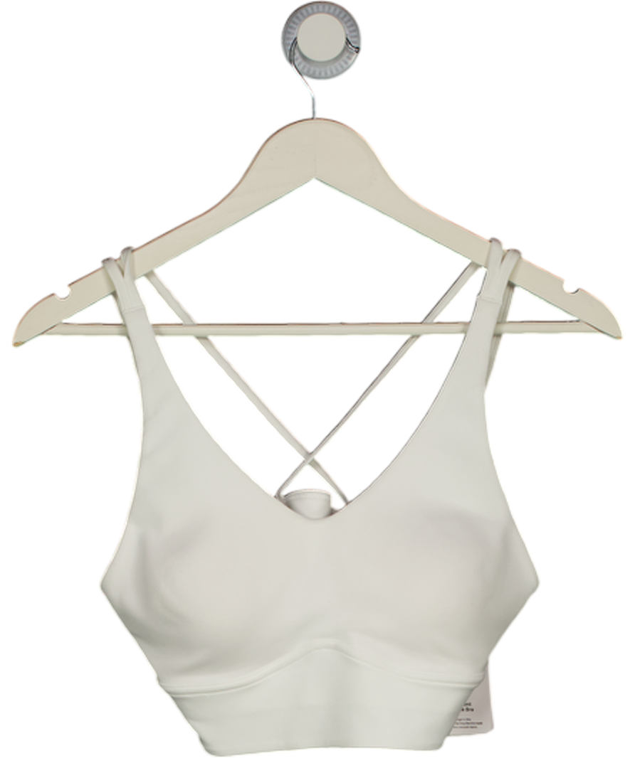 LULULEMON White In Alignment Long Line Bra UK 12