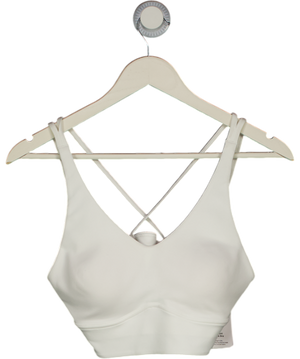LULULEMON White In Alignment Long Line Bra UK 12