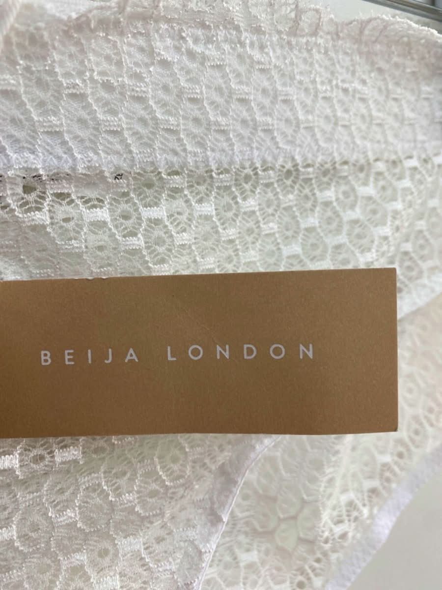 Beija London White Waves Honeycomb lace Brief Size 4 UK 18/20 - Reliked