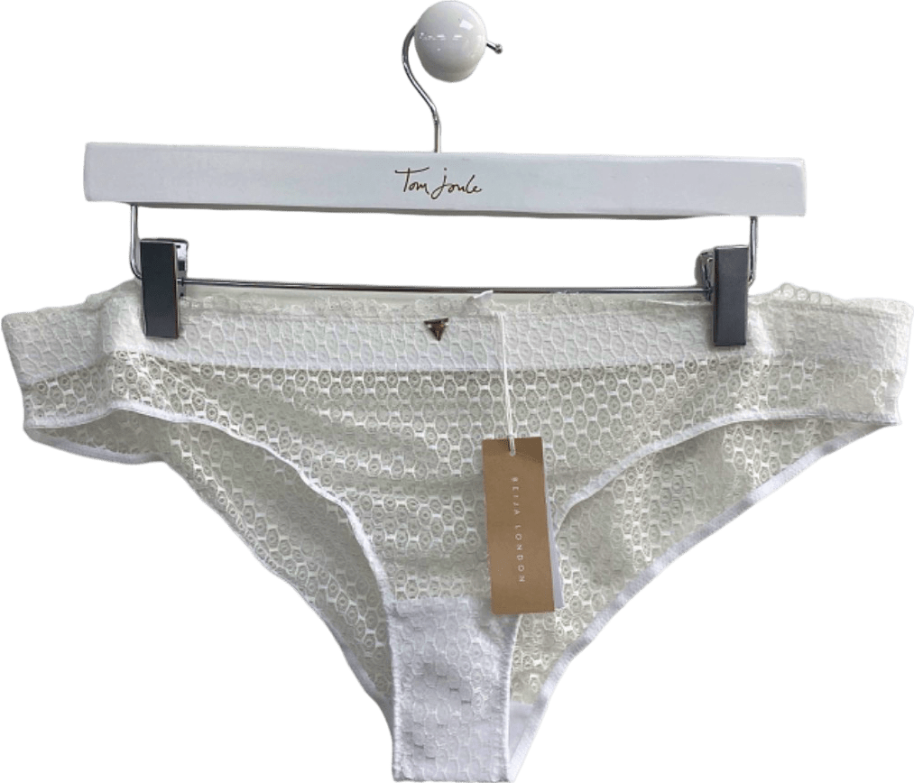 Beija London White Waves Honeycomb lace Brief Size 4 UK 18/20 - Reliked