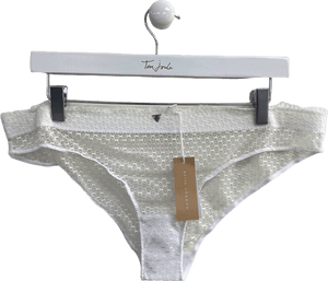 Beija London White Waves Honeycomb lace Brief Size 4 UK 18/20