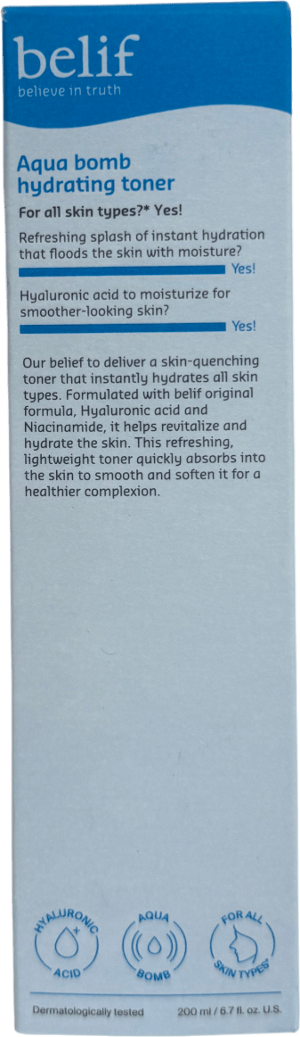 belif Aqua Bomb Hydrating Toner 200ml - Reliked