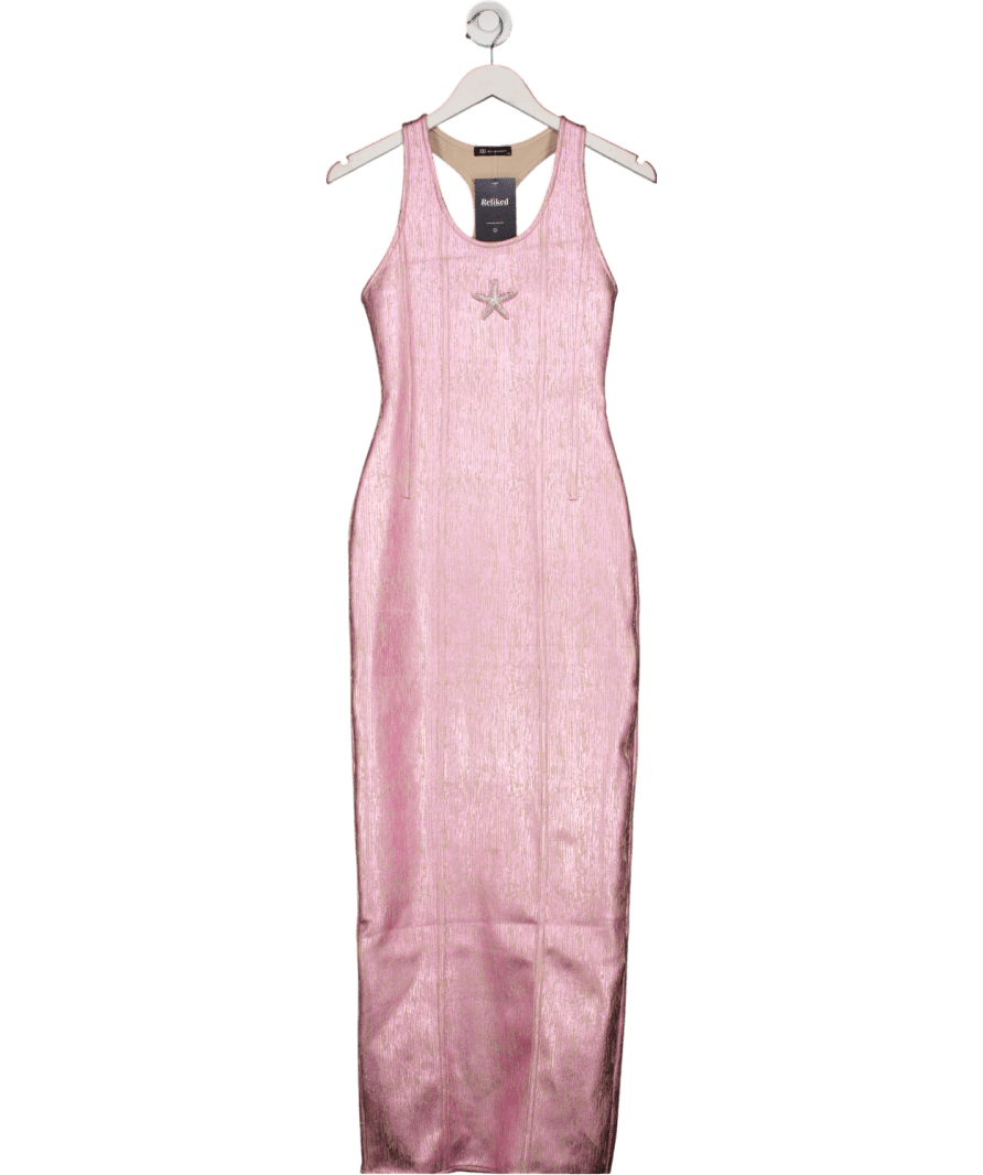 Bella Barnett Pink Verues Sleeveless Starfish Bandage Maxi Dress UK S - Reliked