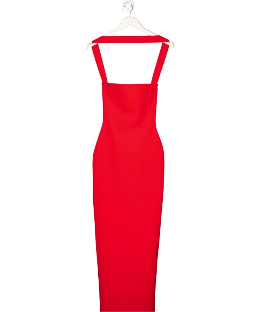 Bella Barnett Red Rosee Sleeveless Bandage Midi Dress UK S - Reliked