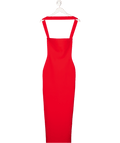 Bella Barnett Red Rosee Sleeveless Bandage Midi Dress UK S - Reliked