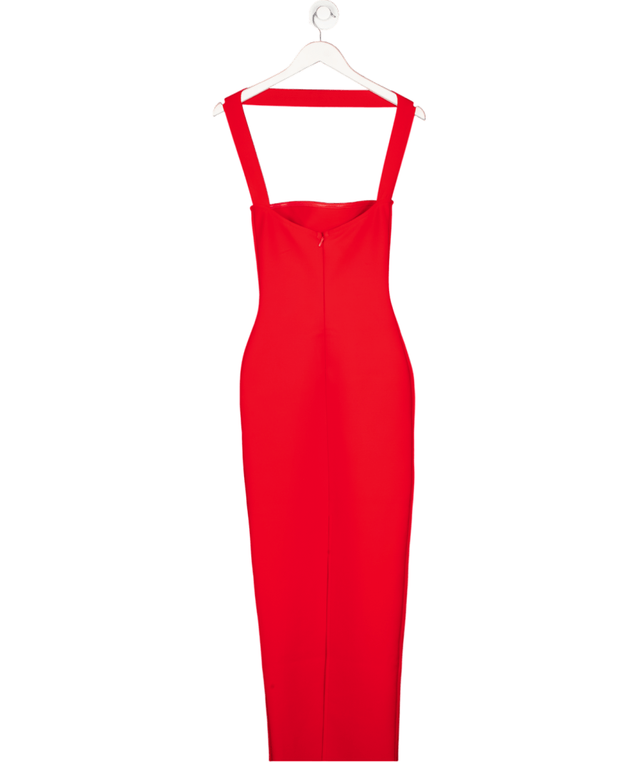 Bella Barnett Red Rosee Sleeveless Bandage Midi Dress UK S - Reliked