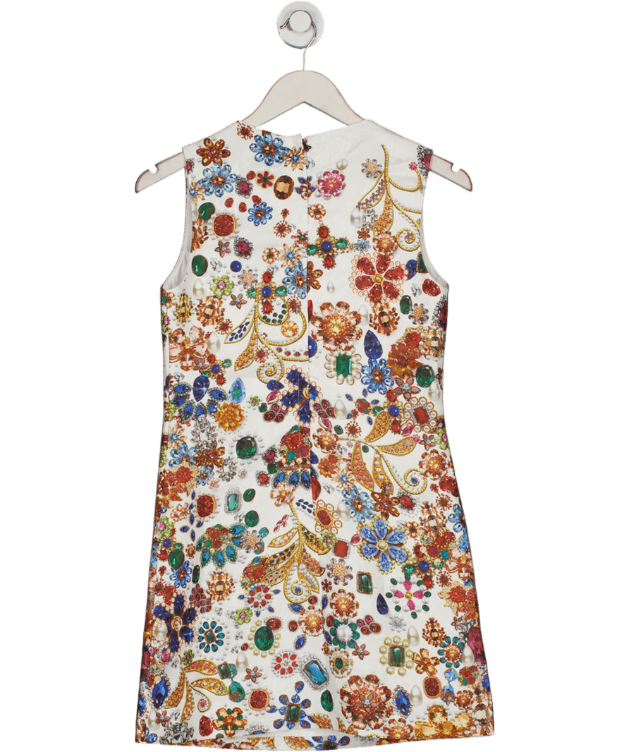 Bella Barnett White Gio Diamante Mini Dress UK S - Reliked