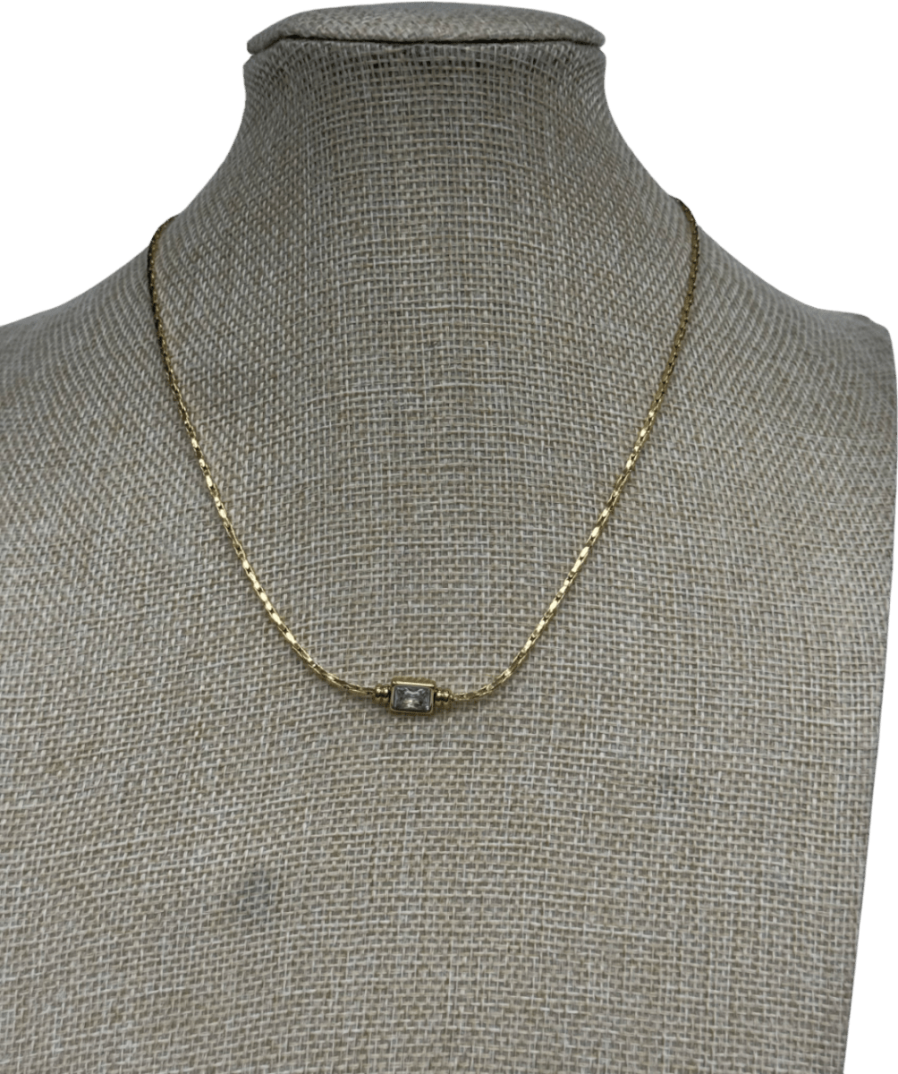 Belle zelle studio Metallic Diamanté Necklace One Size - Reliked