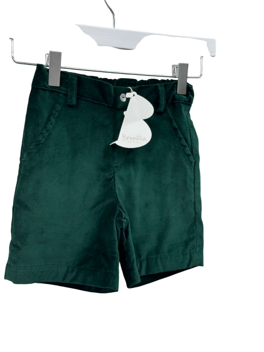 Benedita Green Velvet Shorts 4 Years - Reliked
