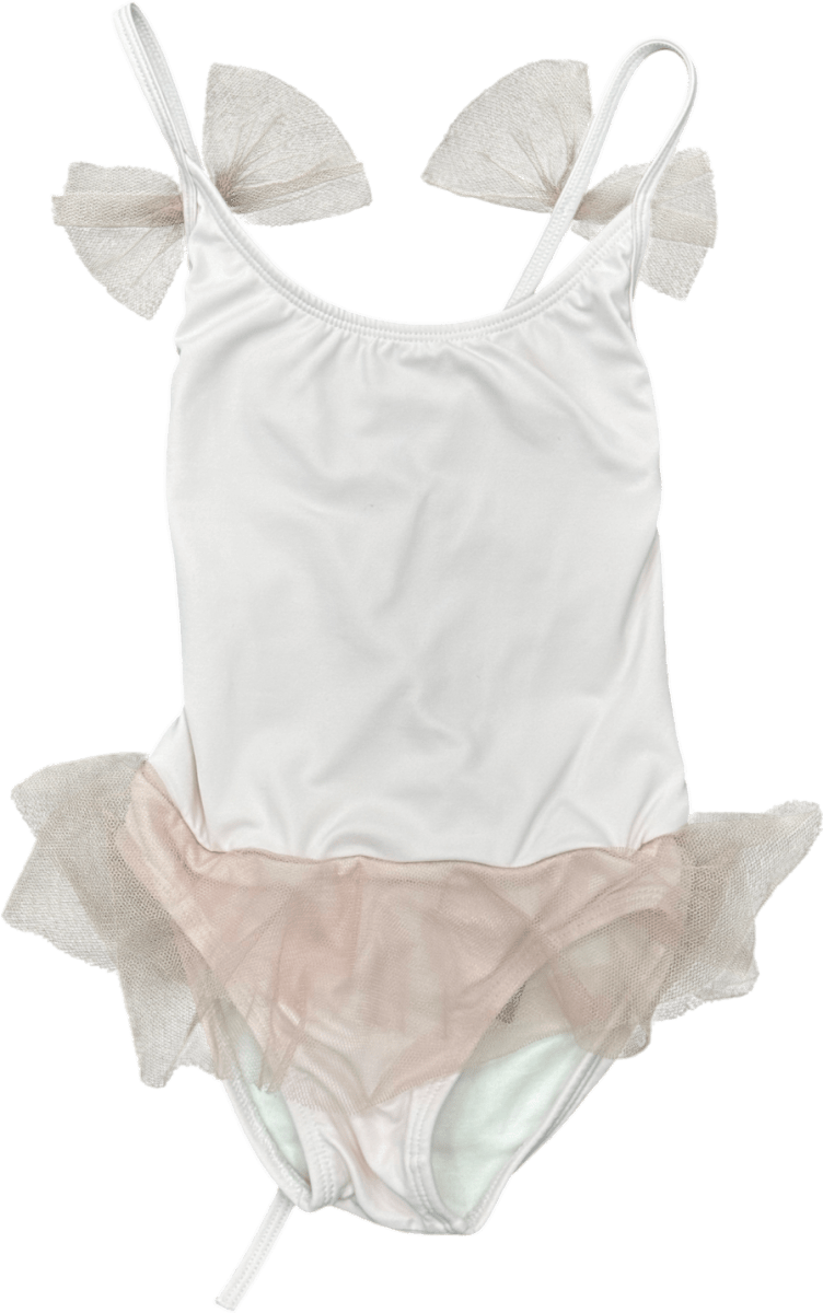 Benedita Pink Ruffle Detail Swimsuit 4 Years - Reliked