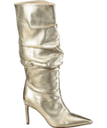 Bettina Vermillon Metallic Leather Heeled Western Boots UK 4 EU 37 👠 - Reliked
