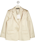 HYPHEN STORE Champagne Beige Oversize Satin Blazer UK 12