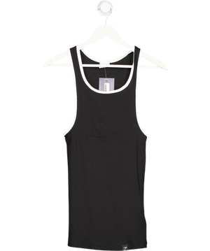 gymshark Black Ribbed Tank UK M