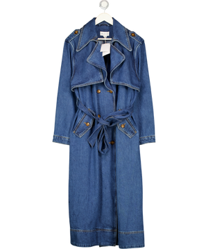 ALIGNE Blue Aligne Jamison Denim Trench Coat UK 14