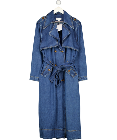 ALIGNE Blue Aligne Jamison Denim Trench Coat UK 14