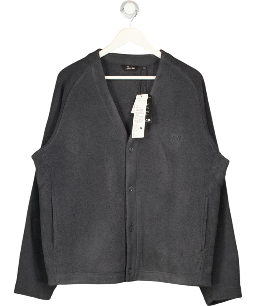 NEEDLES X Uniqlo Grey Fleece Cardigan UK M